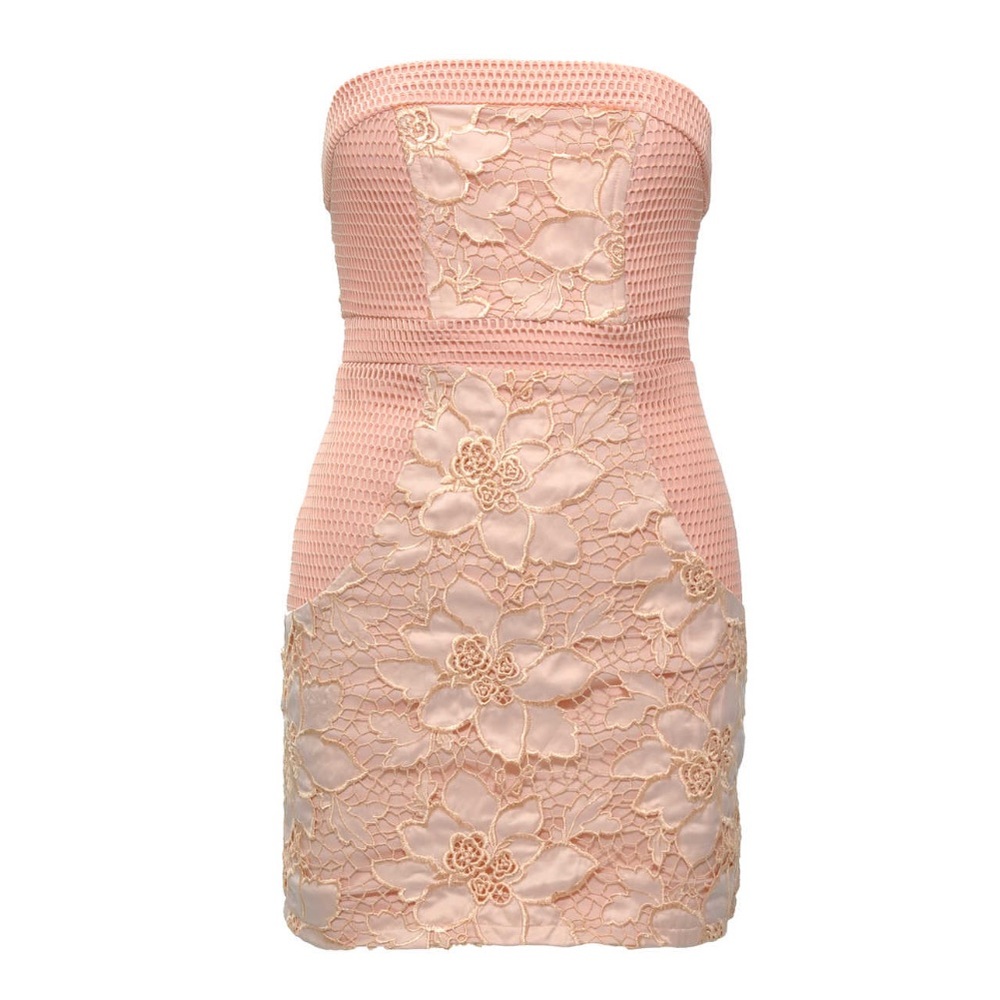 Lovers + Friends strapless pink mini dress